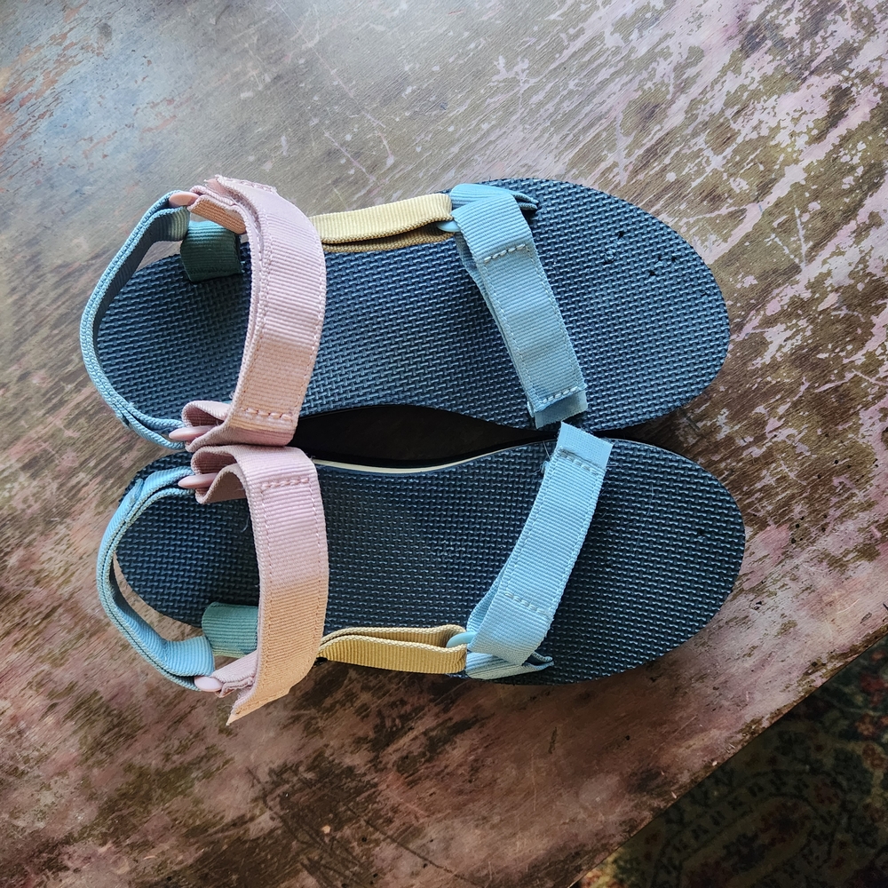 Teva Blue and Pink Adventure Sandals
